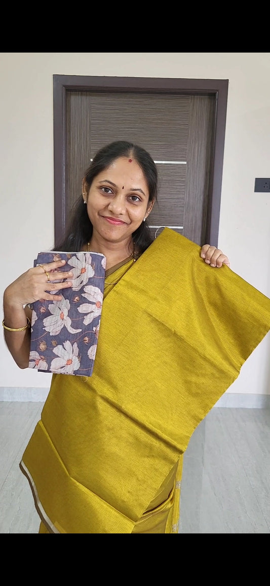 Mangalagiri Sarees With Double Blouse