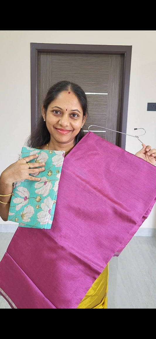 Mangalagiri Sarees With Double Blouse