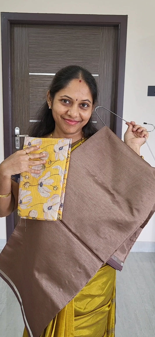 Mangalagiri Sarees With Double Blouse