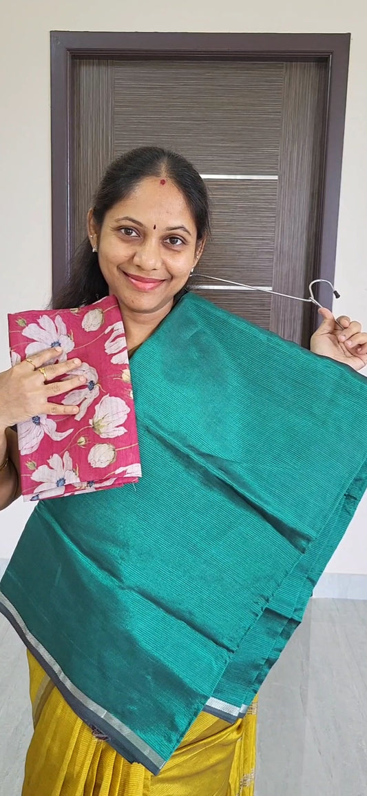 Mangalagiri Sarees With Double Blouse